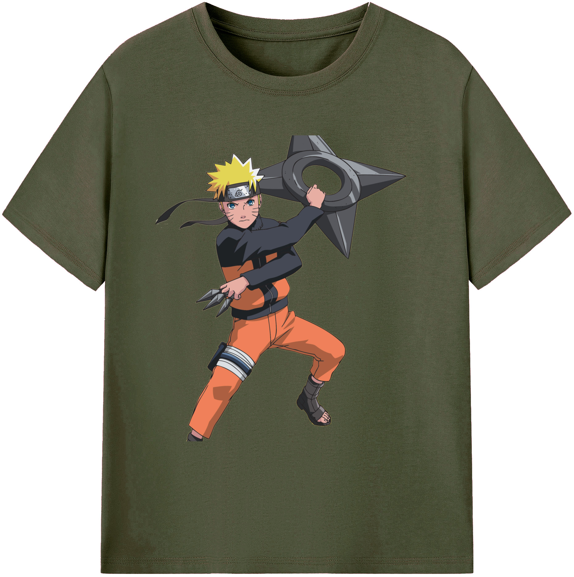 （画像用） NARUTO -ナルト- うずまき ナルト Uzumaki Naruto 綿100％ メンズ半袖Tシャツ｜肌触りやわらか＆通気性